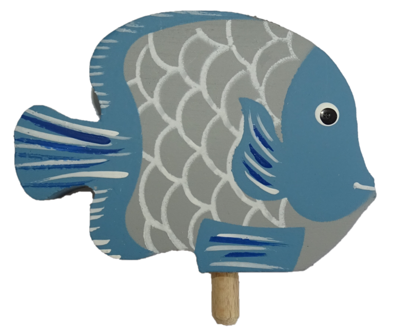 HK-M-025 Sebastian Design, Kerzenring, Kerzenringe, Candle Ring, Holzkranz, Steckfigur für Kerzenring, Jahreszeitenring, Jahreszeitentisch, Steckfigur Fisch Splash, Fisch, HK-M-025
