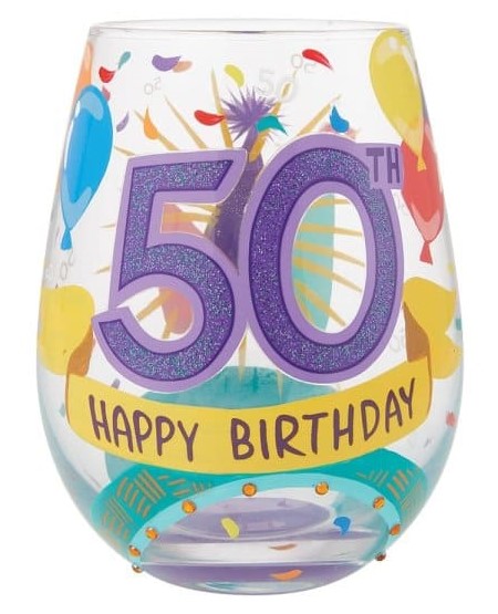 6015282a Lolita, Lolita Weinglas, Lolita Trinkglas, Lolita Stemless Glass, 6015282, Happy 50th Birthday Glas, 50. Geburtstag, Lolita Gläser