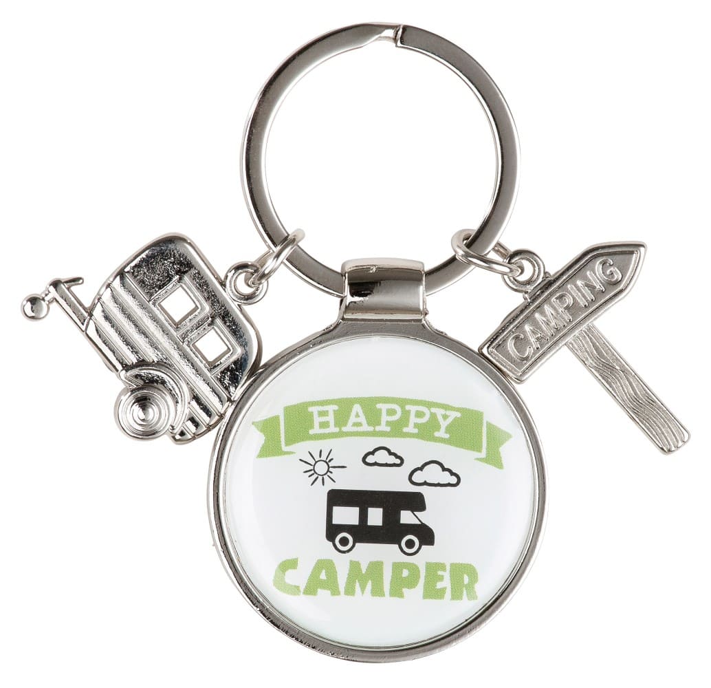 Schlüsselanhänger Happy Camper - 50082 Gilde Schlüsselanhänger mit Wohnwagenmotiv / Camping Schlüsselanhänger Happy Camper - 50082 Gilde Schlüsselanhänger mit Wohnwagenmotiv / Camping
