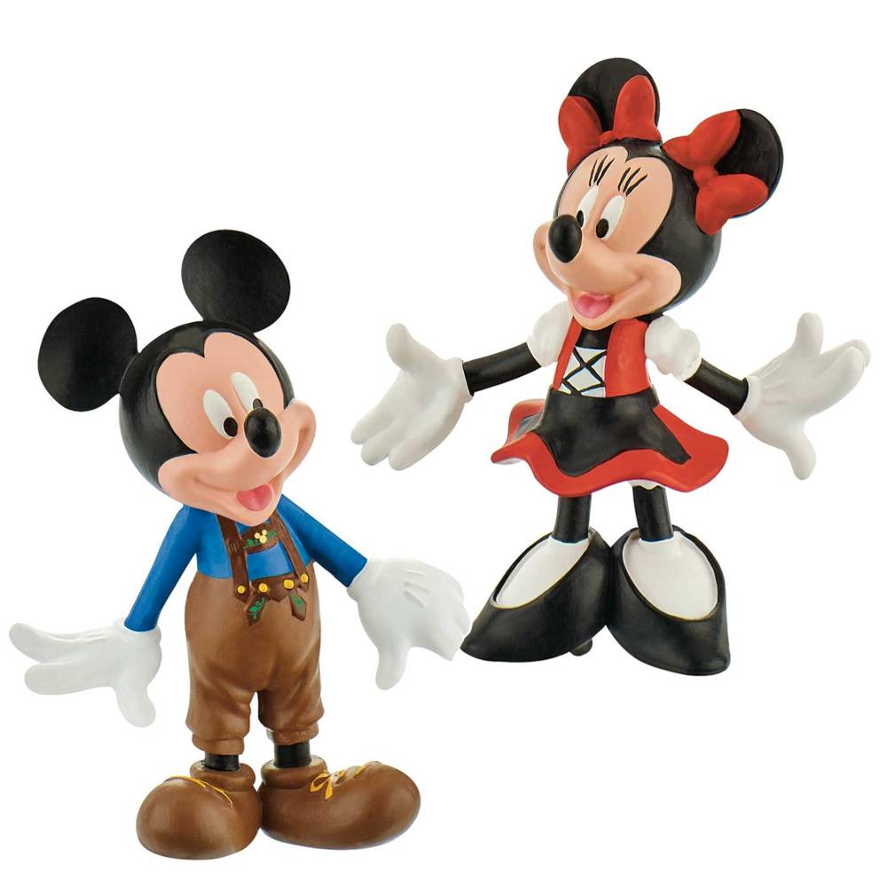 Micky & Friends - Oktoberfest Micky in Lederhose & Minnie im Dirndl / Walt Disney Spielfigur Disneyfigur Bullyland 15390, 15391 Micky & Friends - Oktoberfest Micky in Lederhose & Minnie im Dirndl / Walt Disney Spielfigur Disneyfigur Bullyland 15390, 15391