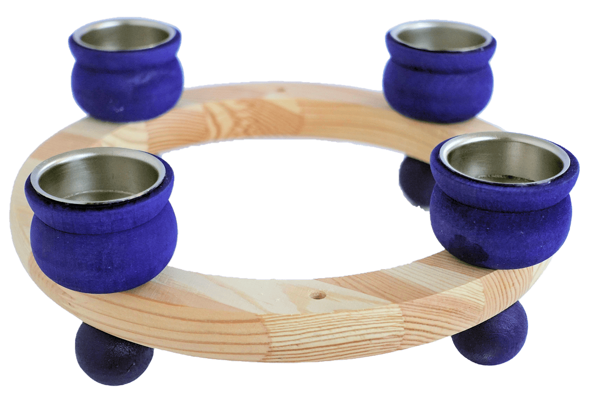 Kerzenring - Skandinavischer Kerzenring für Teelichter, blau von Sebastian Design Kerzenring - Skandinavischer Kerzenring für Teelichter, blau von Sebastian Design
