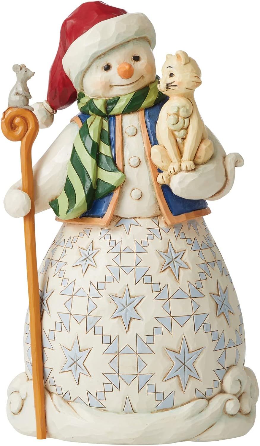 Chase A Happy Holiday Snowman Holding Cat / Schneemann mit Katze und Maus Jim Shore Heartwood Creek 6008097 Chase A Happy Holiday Snowman Holding Cat / Schneemann mit Katze und Maus Jim Shore Heartwood Creek 6008097