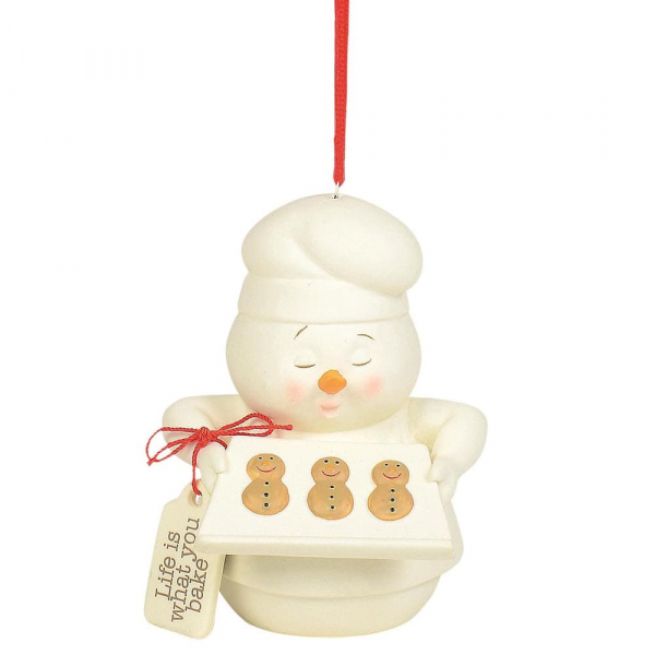 sb-6004250 Kristi Jensen Piero, Snowpinions, Snowbabies, Department 56, Schneemann, Ornament, Anhänger, Life is What You Bake It, 6004250