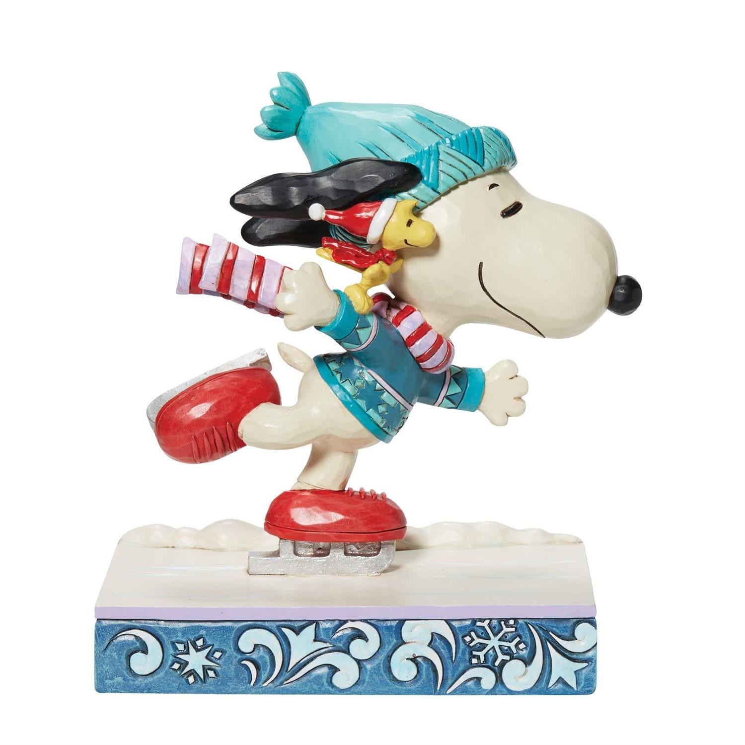 6013050 Peanuts, Jim Shore, Jim Shore Peanuts, Snoopy, Woodstock, Gliding Friendship, 6013050, Snoopy & Woodstock Skating, Snoopy Schlittschuh