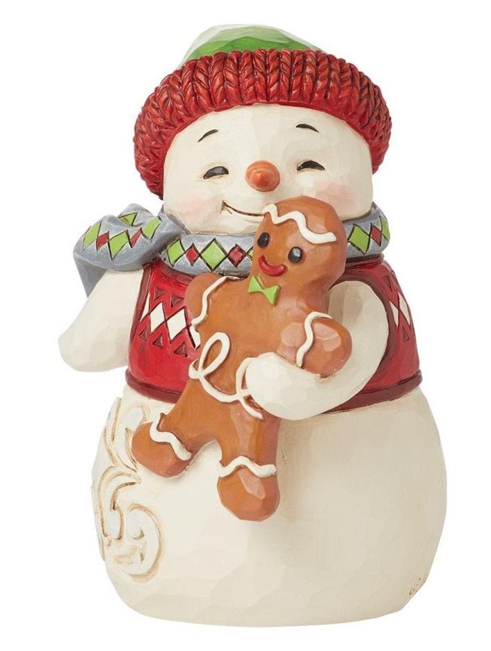 6015464_2 Schneemann mit Lebkuchenmann Mini / Snowman with Gingerbread Man-Heartwood Creek Jim Shore 6015464