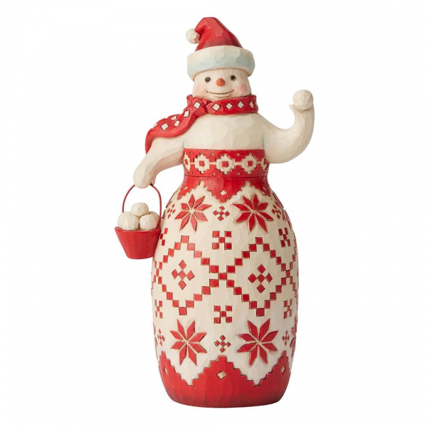 hc-6004228a Heartwood Creek, Jim Shore, Nordic, Noel Snowman, Schneemann, Nordische Weihnachten