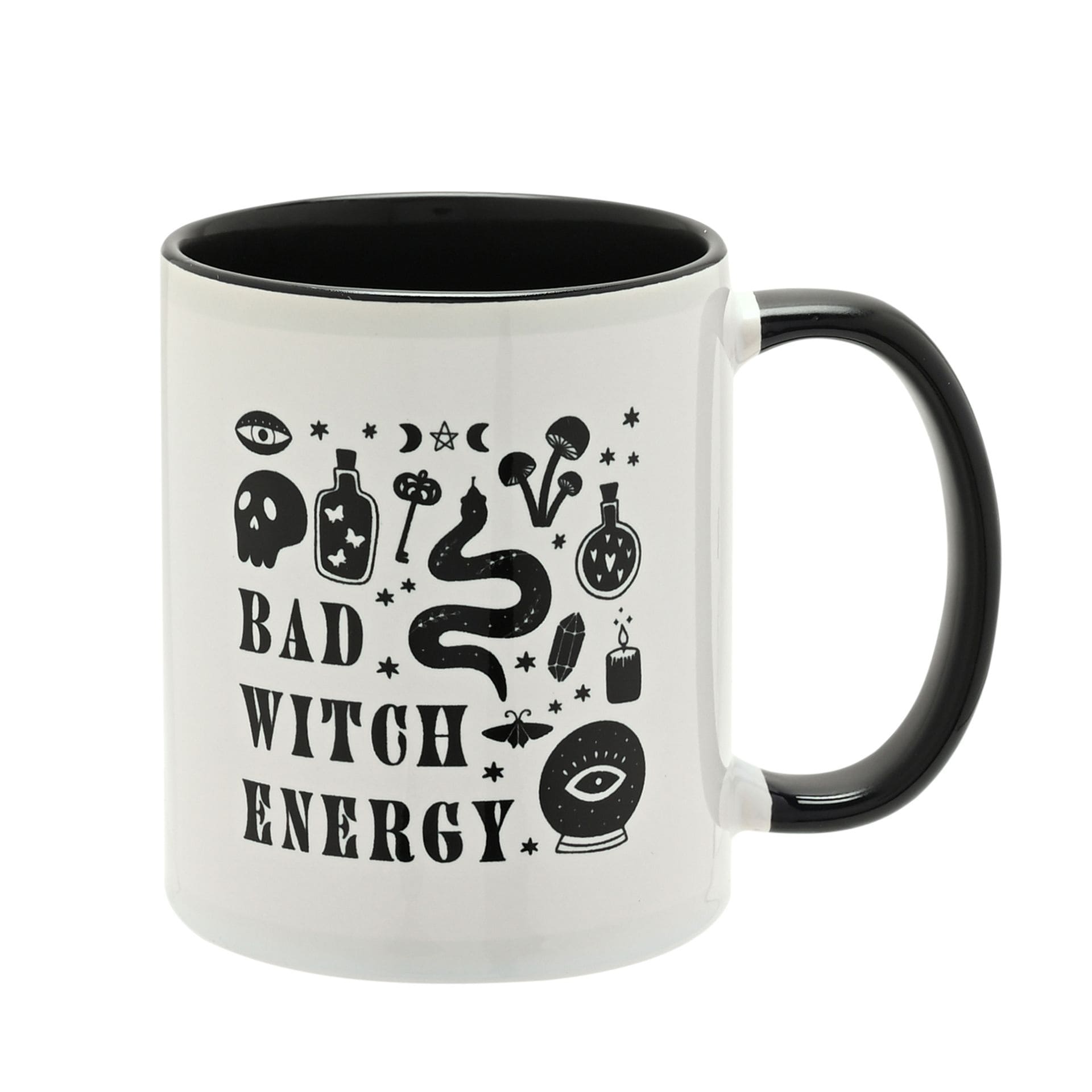 hw773 HW773, Halloween Becher, Halloween Tasse, Kaffeebecher, Teebecher, Halloweenspaß, Hocus Pocus Novelties, The Seasonal Gift Company, Bad Witch Energy