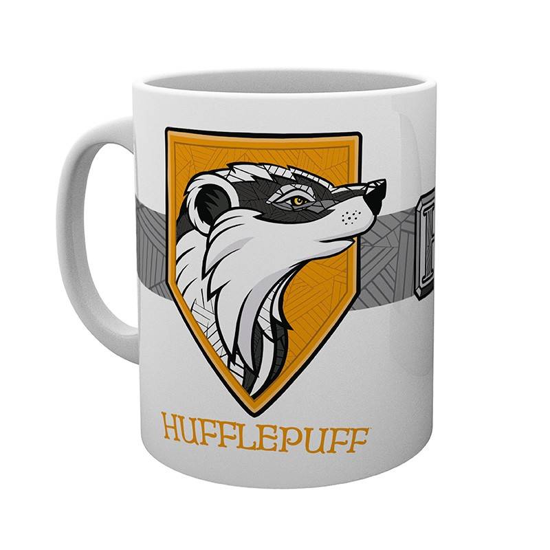 MG3973a Harry Potter, ABY-Style, Abysse, Becher, Tasse, Kaffeebecher, Hogwarts, Wappen Hufflepuff, Gryffindor, Slytherin, Hufflepuff, Ravenclaw, ABYMUG3972, 4 Häuser, Harry Potter Geschenkidee