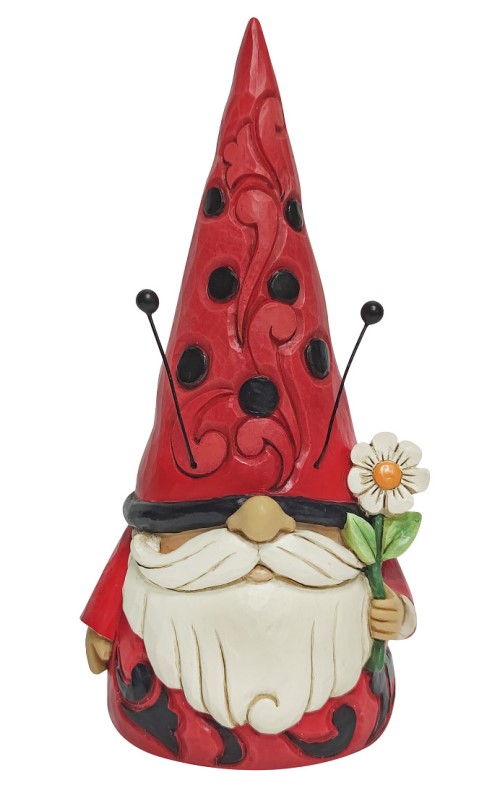 6010288 Jim Shore, Heartwood Creek, Jim Shore Heartwood Creek, Jim Shore Gnome, 6010288, Cute As A Bug Gnome, Marienkäfer-Wichtel, Süß wie ein Käfer, Jim Shore Wichtel