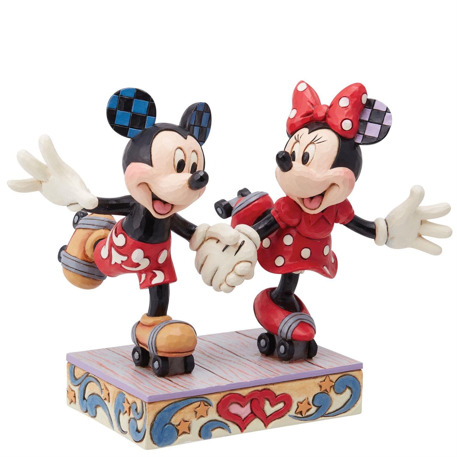 6014315 Disney Traditions, Jim Shore, Jim Shore Disneyfigur, 6014315, A Sweet Skate, Mickey & Minnie Skating, Micky und Minnie fahren Rollschuh, Jim Shore Disney, Jim Shore Micky