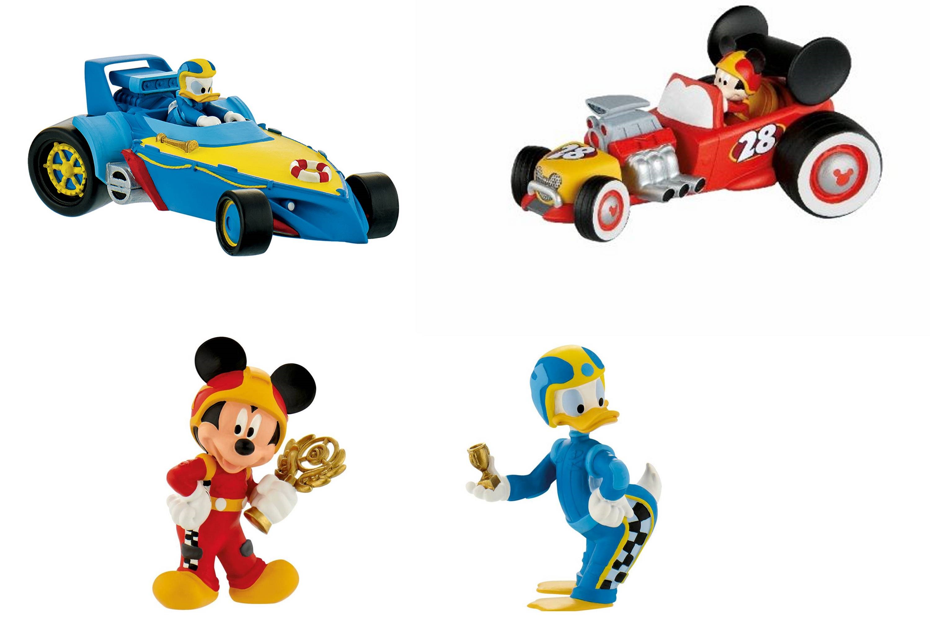 Mickey-und-die-flinken-Flitzer Bullyland, Mickey und die flinken Flitzer, Micky, Donald, Goofy, Minnie, Rennauto