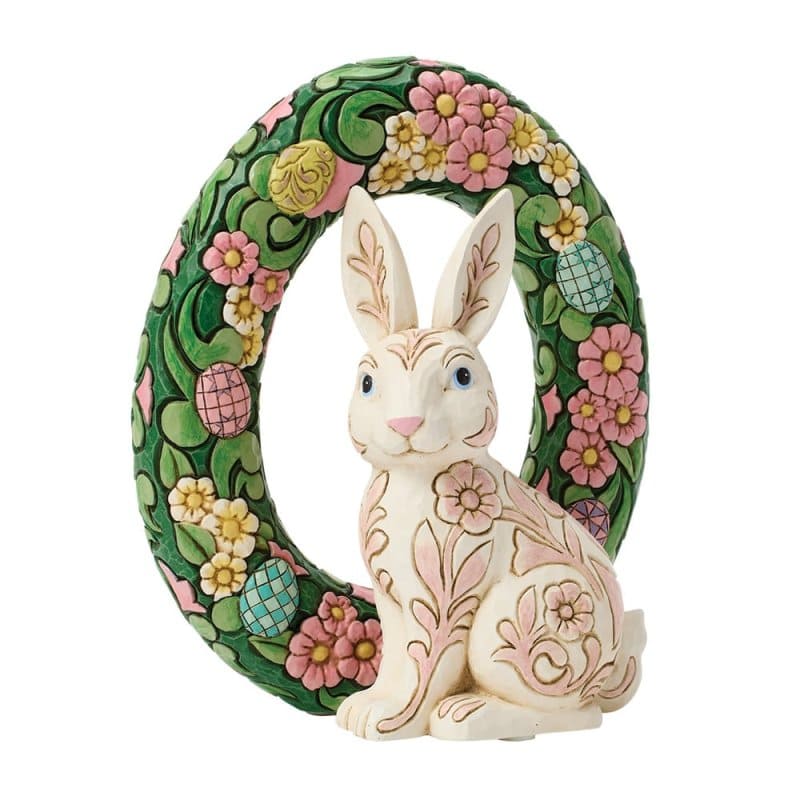 Easter Embrace Osterhase mit Osterei-Kranz - 6018742 Heartwood Creek by Jim Shore Osterhase