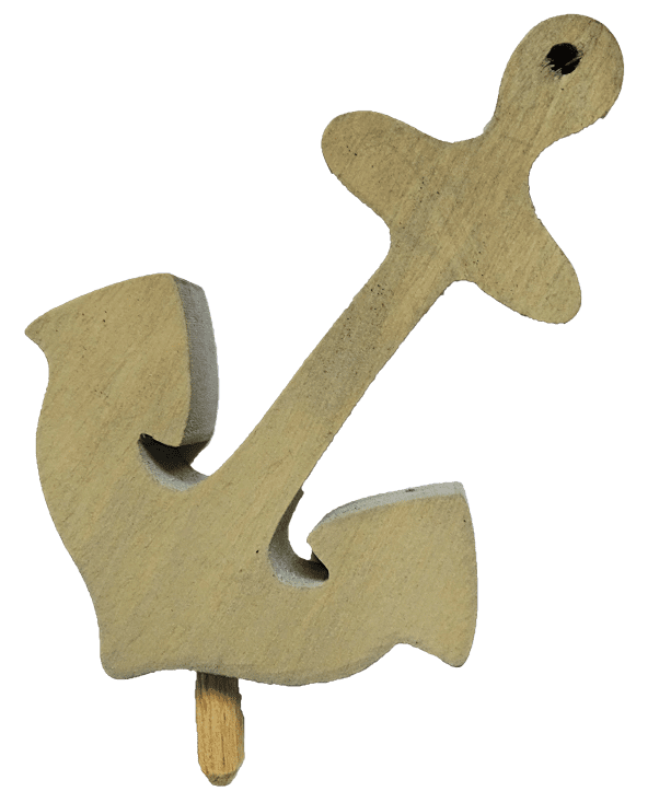 HK-B223gr Anker XL grau - Steckfiguren für Kerzenringe von Sebastian Design