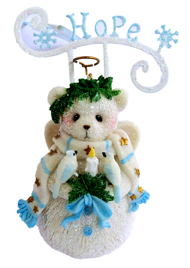 CT-4023748-Snowbear-Hope Cherished Teddies, Hope Snowbear, Ornament, Anhänger, Weihnachtsanhänger, 4023748, Cherished Teddies Snowbear, Cherished Teddies Ornament