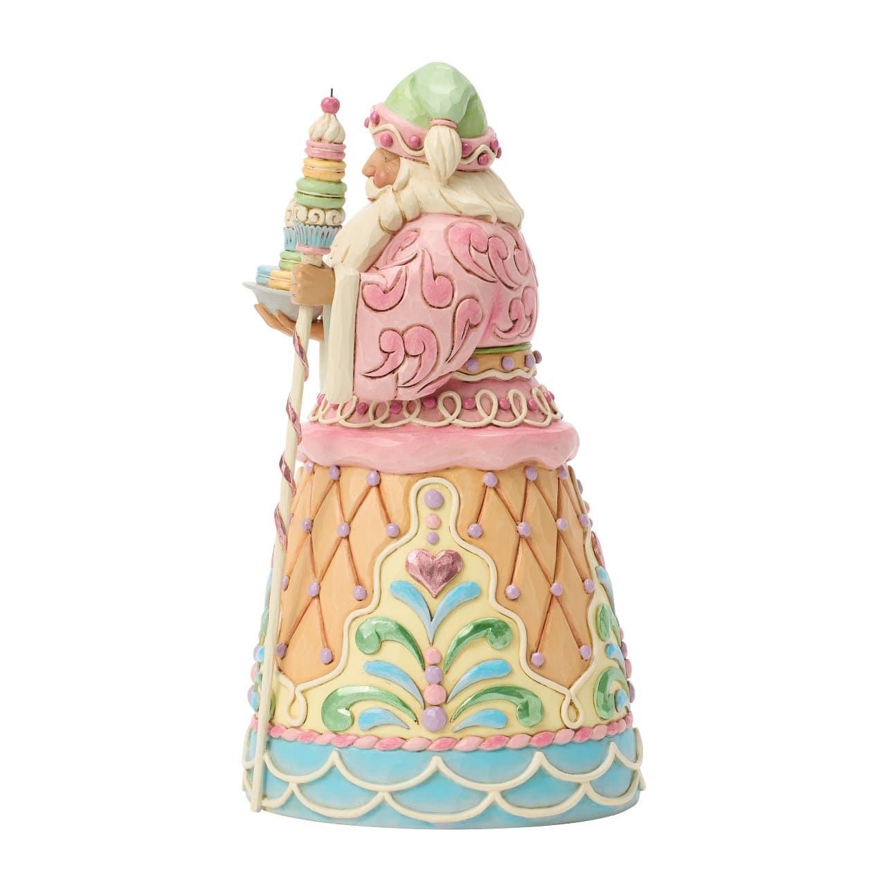 Sweets - Santa's Sweet Indulgence - Heartwood Creek by Jim Shore 6018891 - Weihnachtsmann mit Macaron-Stab