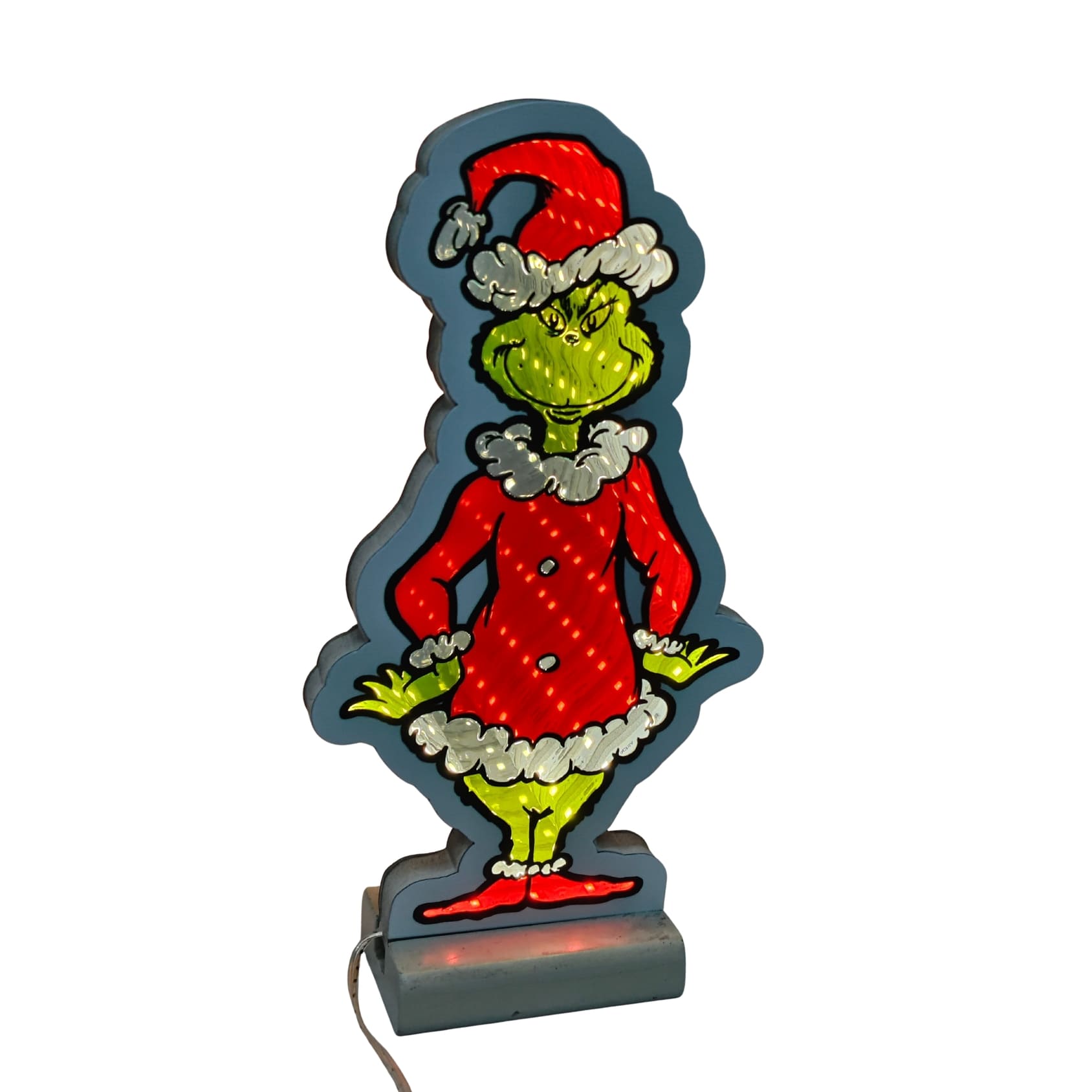 Infinity - Grinch Weihnachtsmann Mini 3D LED-Weihnachtsbeleuchtung | Disney Spiegellicht 20cm | Christmas Inspirations TG26039
