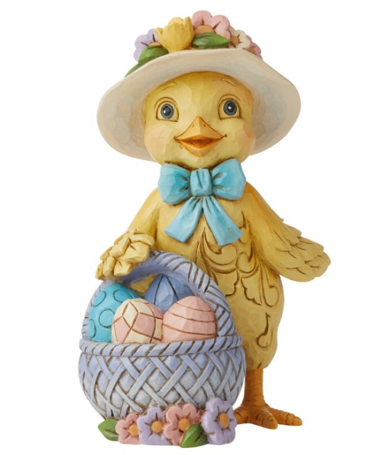 6010276 Jim Shore , Jim Shore Ostern, Heartwood Creek, Jim Shore Heartwood Creek, Jim Shore Küken mit Osterkorb, 6010276, Chick with Basket