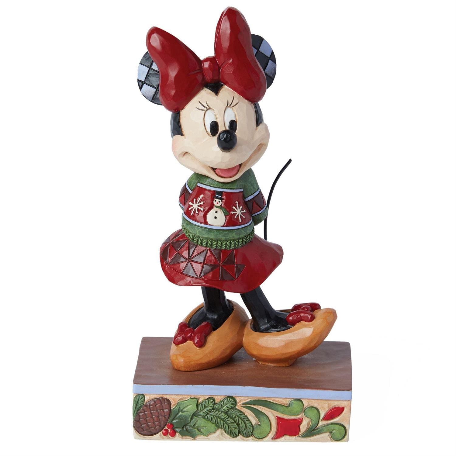 6015003 Jim Shore, Disney Traditions, Jim Shore Disney, 6015003, Christmas Sweater Minnie Mousse, Weihnachtspullover Minnie Maus, Holiday Ready Jim Shore Disneyfigur, Jim Shore Weihnachtsfigur