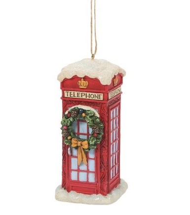 6011678b Jim Shore, Heartwood Creek, Jim Shore Heartwood Creek, Heartwood Creek by Jim Shore, 6011678, Christmas Phone Box, Weihnachtliche Telefonzelle, Jim Shore Santa, Jim Shore Weihnachten