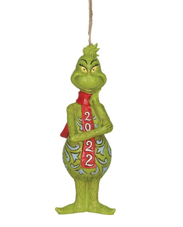 6010783aMxs6bdJDycUyV Jim Shore, The Grinch, Der Grinch, The Grinch by Jim Shore, 6010783, Grinch 2022 Weihnachtsanhänger, Dated 2022 Grinch Ornament