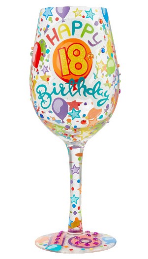 Geburtstagsglas - Happy 18th Birthday - Herzlichen Glückwunsch zum 18. Geburtstag - Lolita Weinglas 6010247 Geburtstagsglas - Happy 18th Birthday - Herzlichen Glückwunsch zum 18. Geburtstag - Lolita Weinglas 6010247