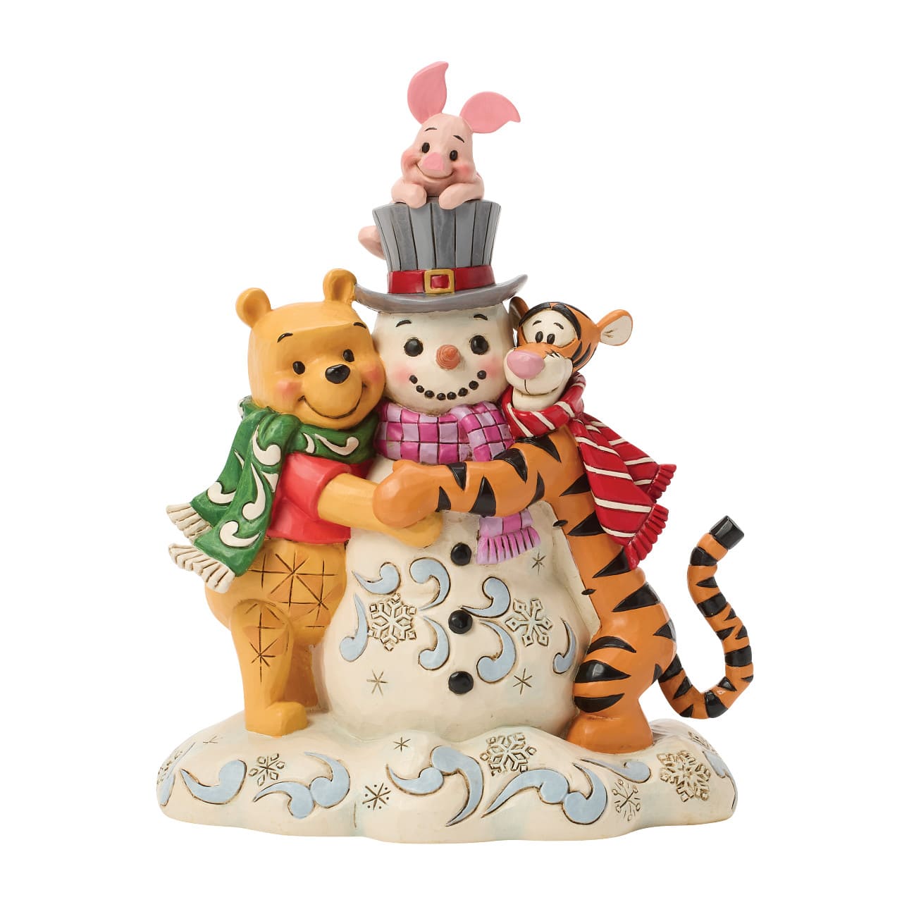 A Chilly Creation Winnie Pooh, Tigger & Piglet bauen Schneemann 6018716 Disney Traditions Jim Shore Weihnachtsfigur