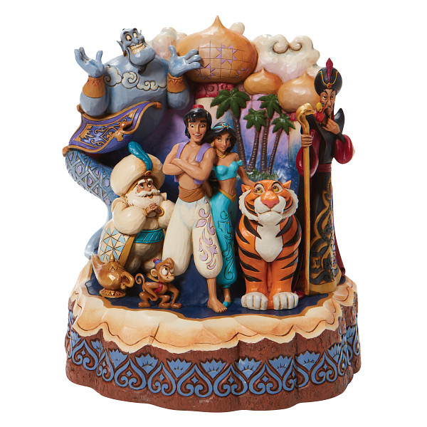 6008999 Disney Traditions, Jim Shore, Jim Shore Disney, Disney Traditions Collection, A Wondrous Place, Aladdin Carved By Heart, 6008999, Jim Shore Disneyfigur, DIsney Traditions Figur