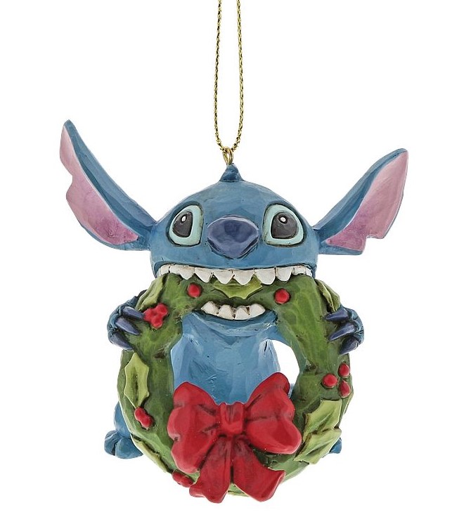 Stitch Ornament / Stitch mit Kranz Anhänger - Disney Traditions by Jim Shore A30357 Stitch Ornament / Stitch mit Kranz Anhänger - Disney Traditions by Jim Shore A30357