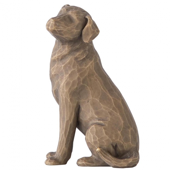 wt-27683 Willow Tree, Willowtree, Susan Lordi, Demdaco, 27683, Love My Dog dark, Liebe meinen Hund, Willow Tree Figur, Willow Tree Haustier, Willow Tree Hund, Willow Tree Haustiere