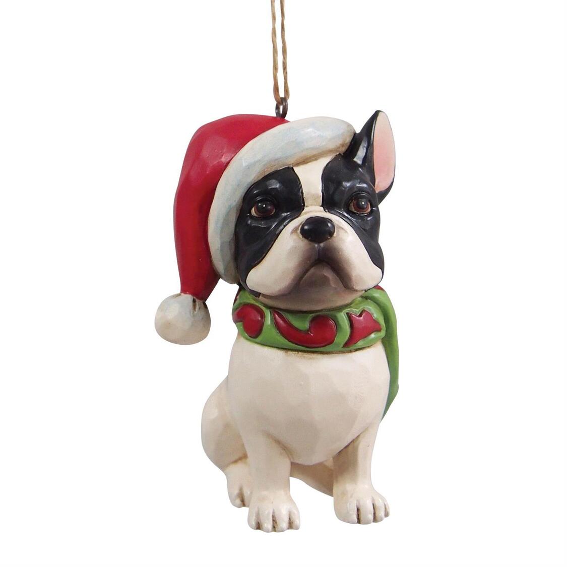Christmas Dog French Bulldog Ornament / Bulldogge Weihnachtsanhänger - Heartwood Creek by Jim Shore 6017527 Christmas Dog French Bulldog Ornament / Bulldogge Weihnachtsanhänger - Heartwood Creek by Jim Shore 6017527
