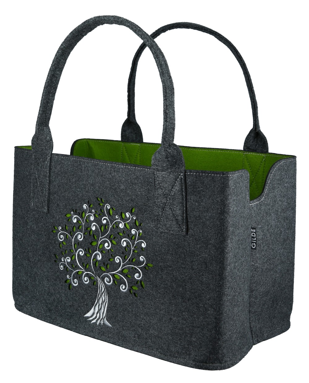 Tasche Lebensbaum dunkelgrau - Gilde Filztasche 44093 / Einkaufstasche / Strandtasche / Shopper / Handtasche / Tragetasche Tasche Lebensbaum dunkelgrau - Gilde Filztasche 44093 / Einkaufstasche / Strandtasche / Shopper / Handtasche / Tragetasche