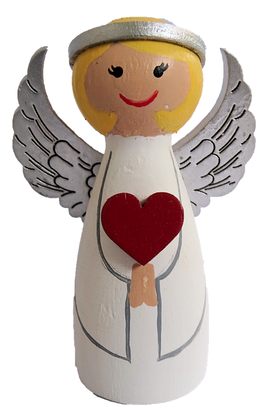 HK-W-2021-02 Sebastian Design, Candlering, Kerzenring, Skandinavischer Holzkranz, Skandinavische Kerzenringe, Steckfigur Engel mit Herz, Engel silber, Jahreszeitentisch, Holzkranz, hygge, HK-W-2021-02, Kerzenringe
