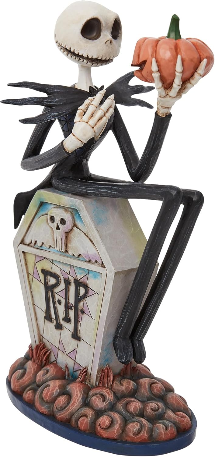 Jack Skellington The Pumpkin King - on Gravestone - Disney Traditions by Jim Shore 6010866 Jack Skellington The Pumpkin King - on Gravestone - Disney Traditions by Jim Shore 6010866