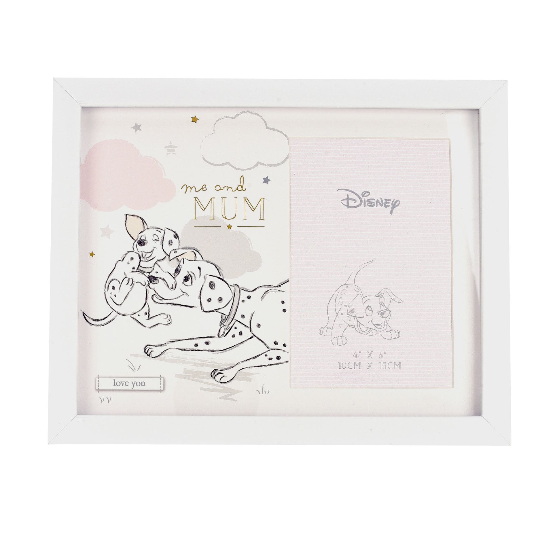 di845 Walt Disney, Bilderrahmen, Photo Frame, Fotorahmen, Muttertag, Me and Mum, Mama und ich, Bilderrahmen 101 Dalmatiner, Perdita und Lucky