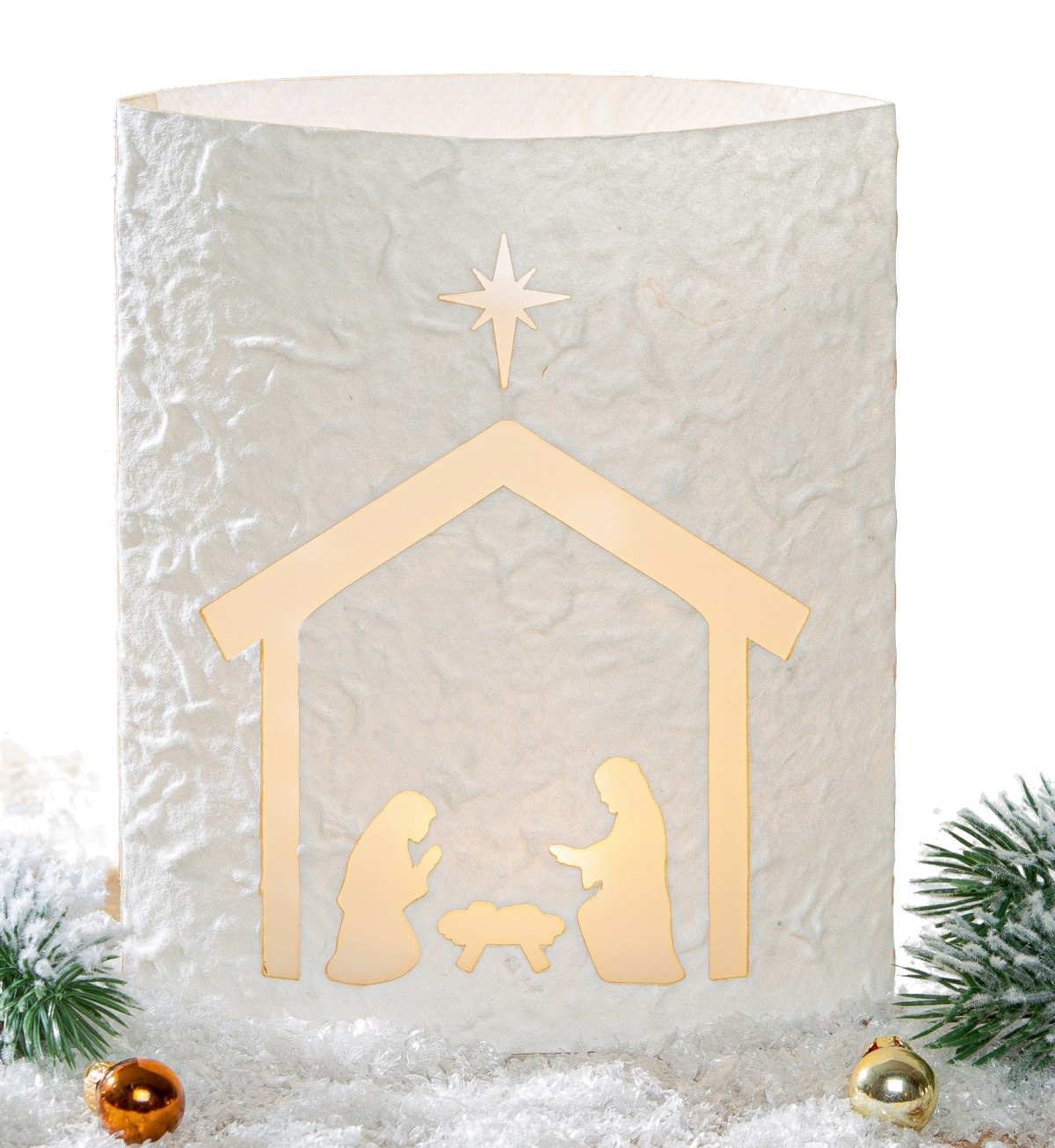 Tischlampe Weihnachtskrippe mit Stern B-Ware !!! - Dekolampe / 55220 Gilde LED Stimmungslicht Dekoleuchte Wohlfühllicht