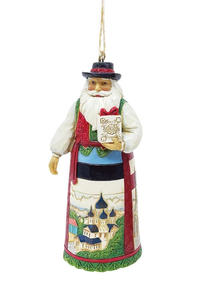 6011686UajCJLDwcH257 Jim Shore, Heartwood Creek, Jim Shore Heartwood Creek, Heartwood Creek by Jim Shore, 6011686, Baltic Season's Greetings Santa Ornament, Baltic Santa Ornament, Baltischer Weihnachtsmann Weihnachtsanhänger, Christmas Around The World