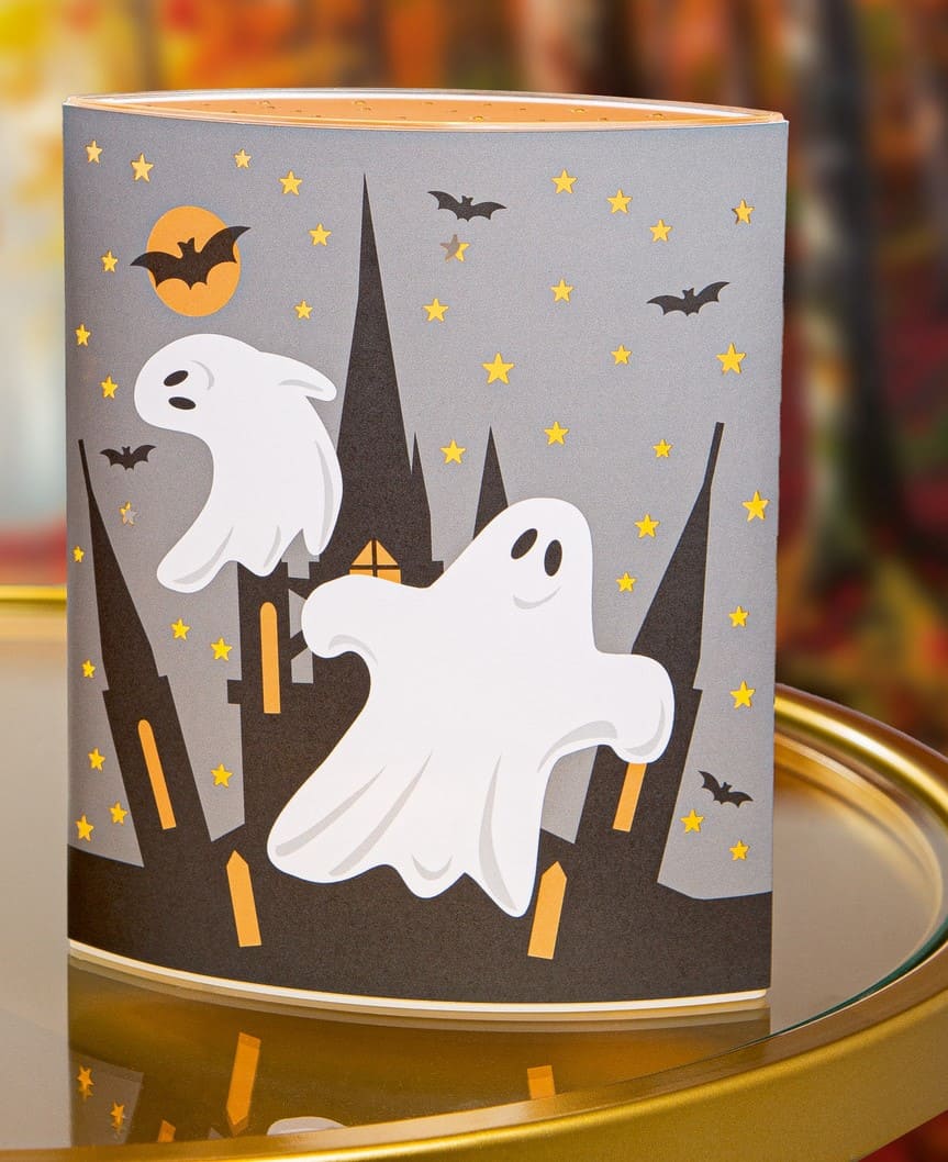 Tischlampe Halloween Gespenster - Dekolampe / 63497 Gilde LED Stimmungslicht Windlicht Halloween
