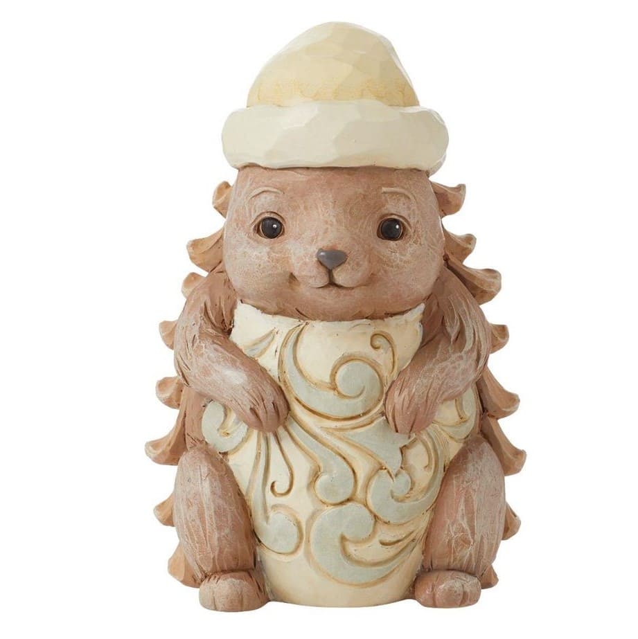 Jim Shore, Heartwood Creek, Jim Shore Santa, 6015158, White Woodland Hedgehog, Pinecone Hedgehog, Tannenzapfen Igel, Jim Shore Weihnachtsfigur