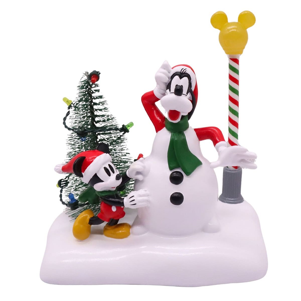 Mini Weihnachtsfigur - Micky Maus & Goofy als Schneemann - DN26396 - Disney Figur von Christmas Inspirations