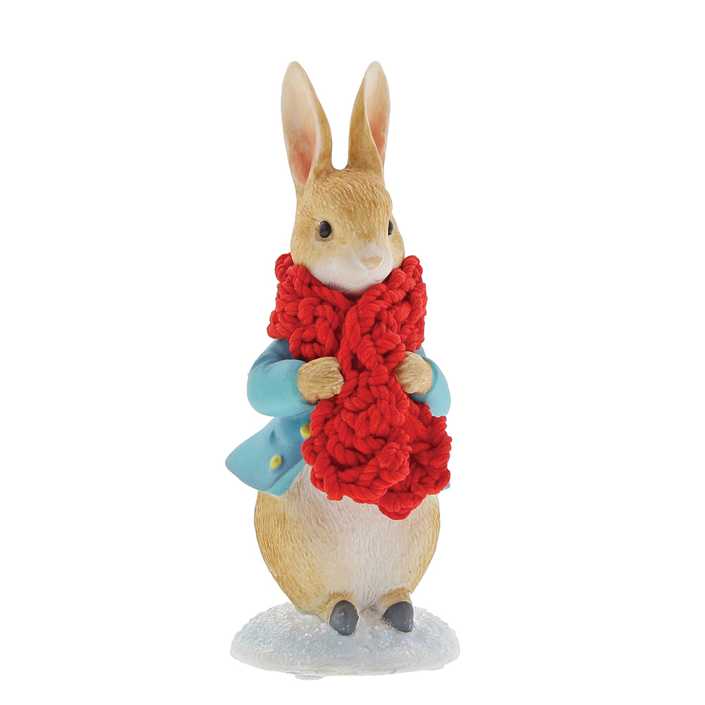 a301791 Beatrix Potter, Beatrix Potter Collection, Peter Rabbit, Benjamin Bunny, Flopsy, Jemima Puddle-Duck, Jeremy Fisher, A30179, Peter Rabbit in a Festive Scarf