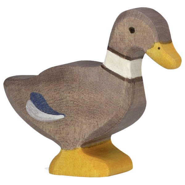 HK-80023 Sebastian Design, Kerzenring, Kerzenringe, Candle Ring, Candlerings, Holzkranz, Steckfigur, Ente braun, 80023