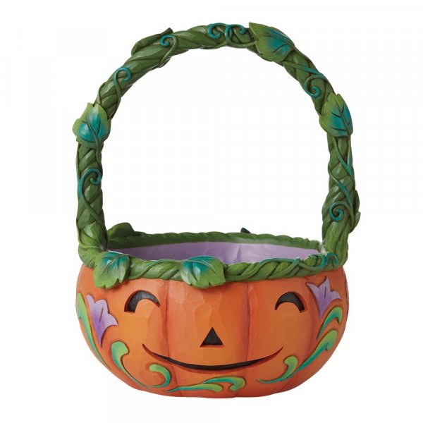 6010839 Jim Shore, Heartwood Creek, Jim Shore Heartwood Creek, Jim Shore Halloween, Halloween Basket, Halloween-Korb, 6010839, Heartwood Creek Halloween