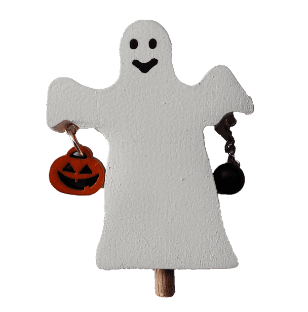 HK-H-037 Halloween - Gespenst Archibald Steckfigur für die großen Kerzenringe von Sebastian Design
