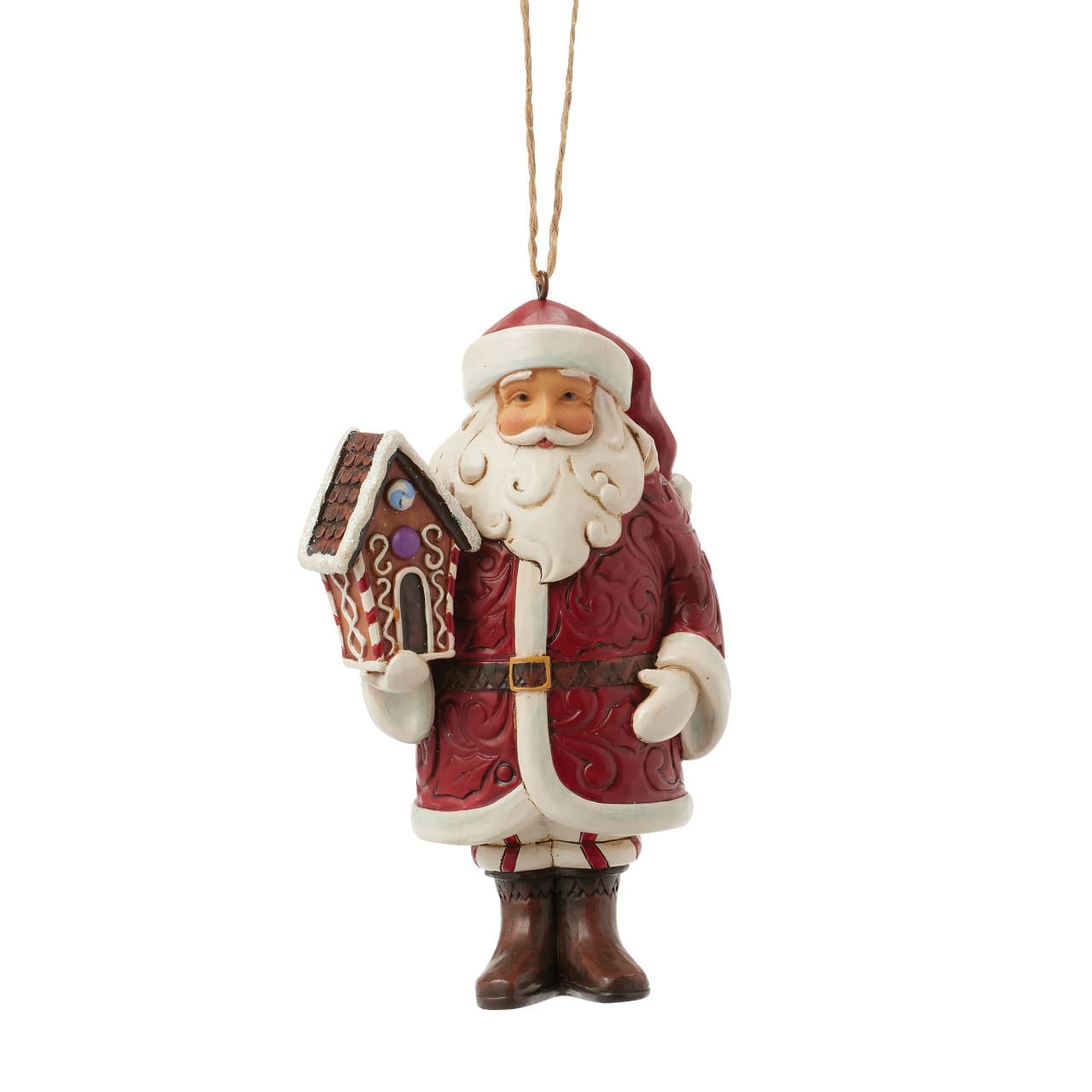 Gingerbread Santa Ornament Weihnachtsmann mit Lebkuchenhaus - Heartwood Creek by Jim Shore 6017270 Gingerbread Santa Ornament Weihnachtsmann mit Lebkuchenhaus - Heartwood Creek by Jim Shore 6017270