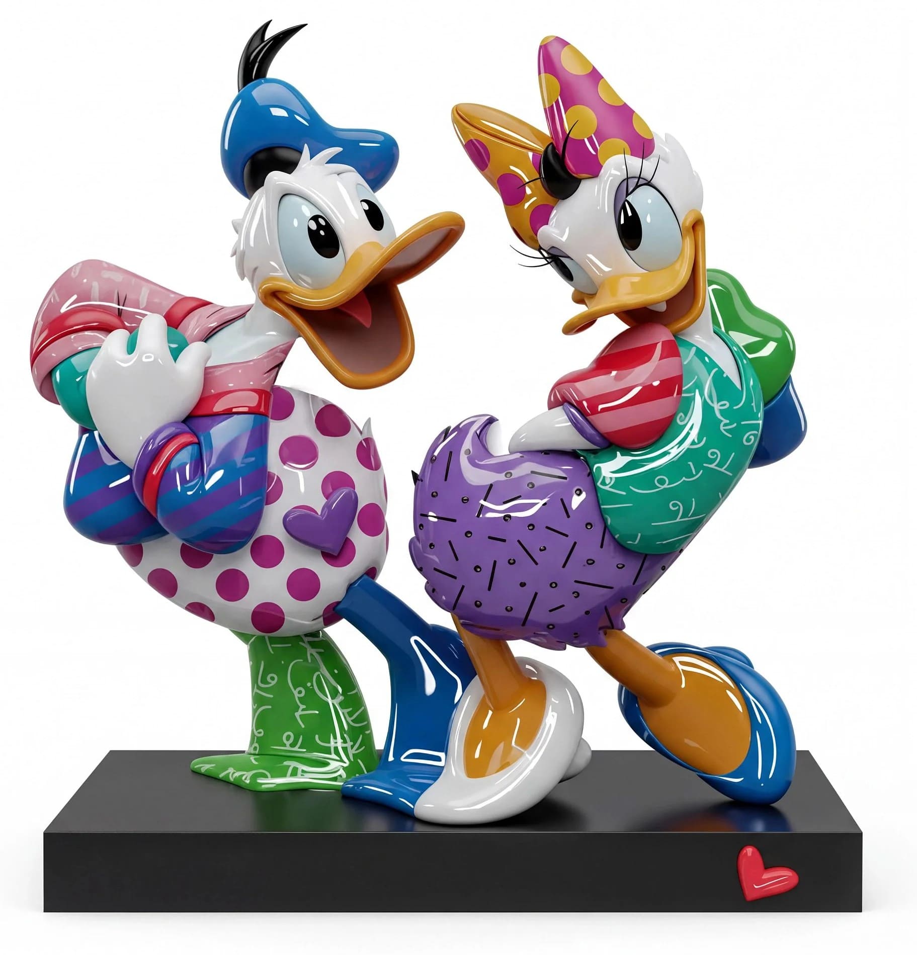 Daisy & Donald Duck in Love / Disney Romero Britto 6020360 - Disney Figur im Pop-Art Design von Romero Britto