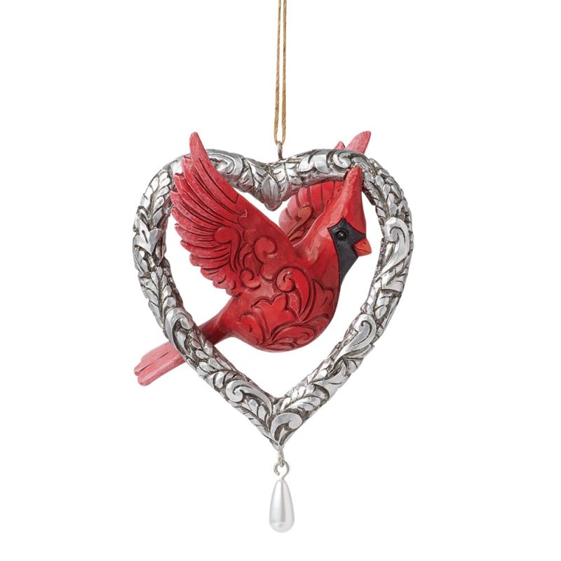 Forever in My Heart Cardinal - Kardinal in Herz Ornament - Heartwood Creek by Jim Shore 6015533 Forever in My Heart Cardinal - Kardinal in Herz Ornament - Heartwood Creek by Jim Shore 6015533