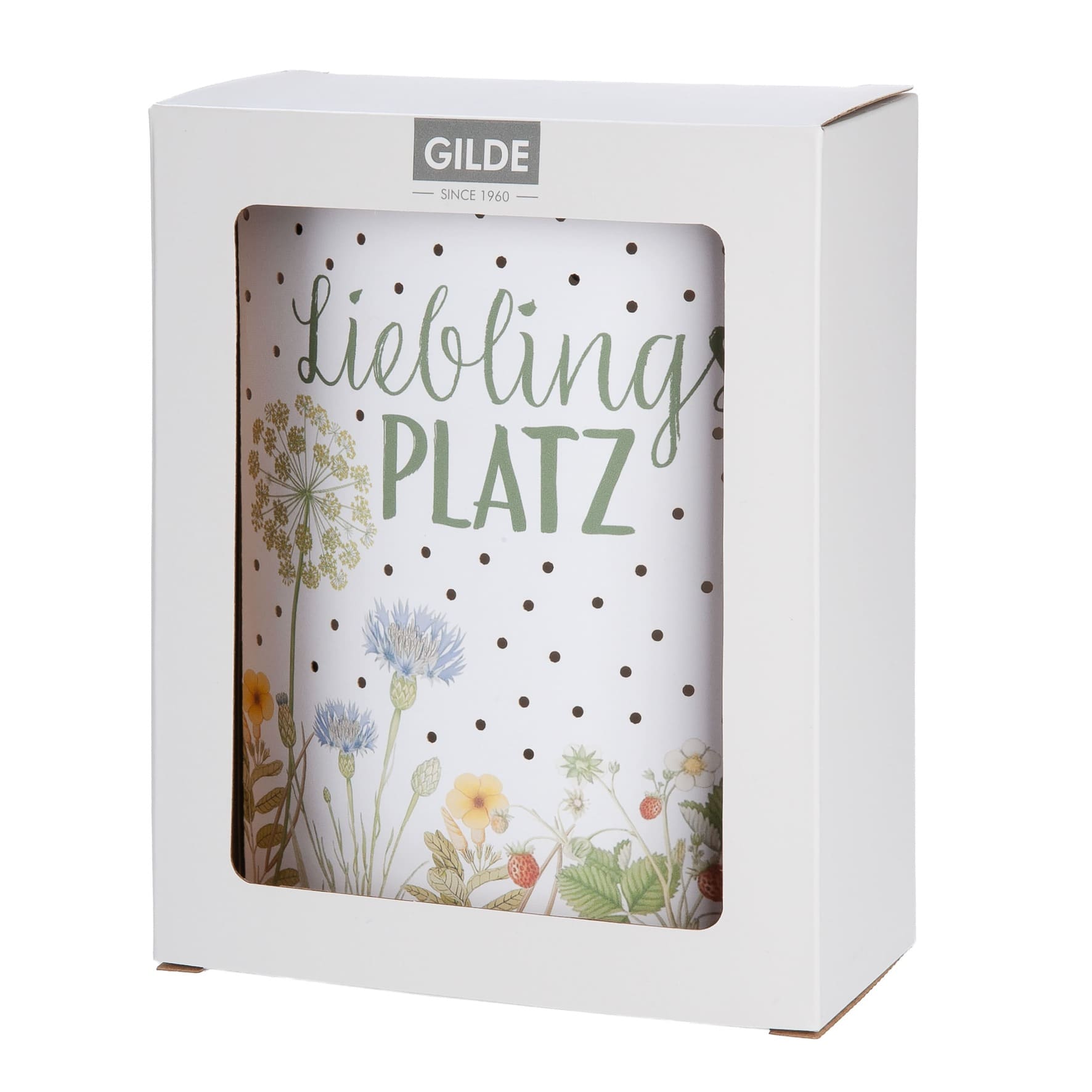 Tischlampe Lieblingsplatz Dekolampe Wildblumen - Wildflowers, weiß - 61737 Gilde Dekoleuchte