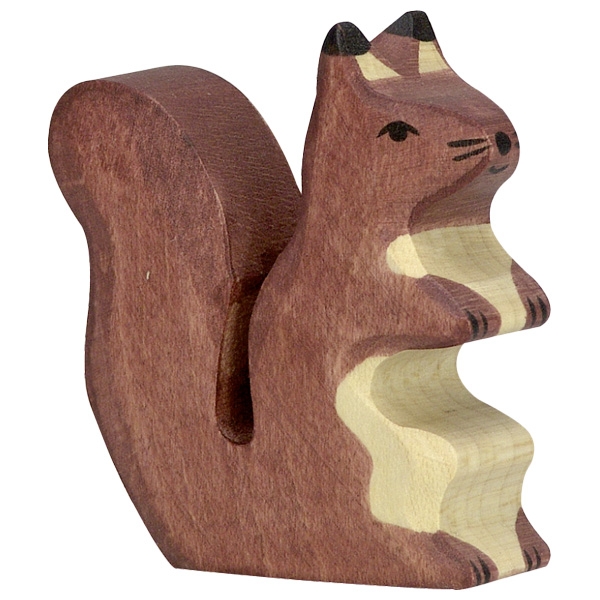HK-80106 Sebastian Design, Kerzenring, Kerzenringe, Candle Ring, Candlerings, Holzkranz, Steckfigur, Eichhörnchen sitzend, 80106