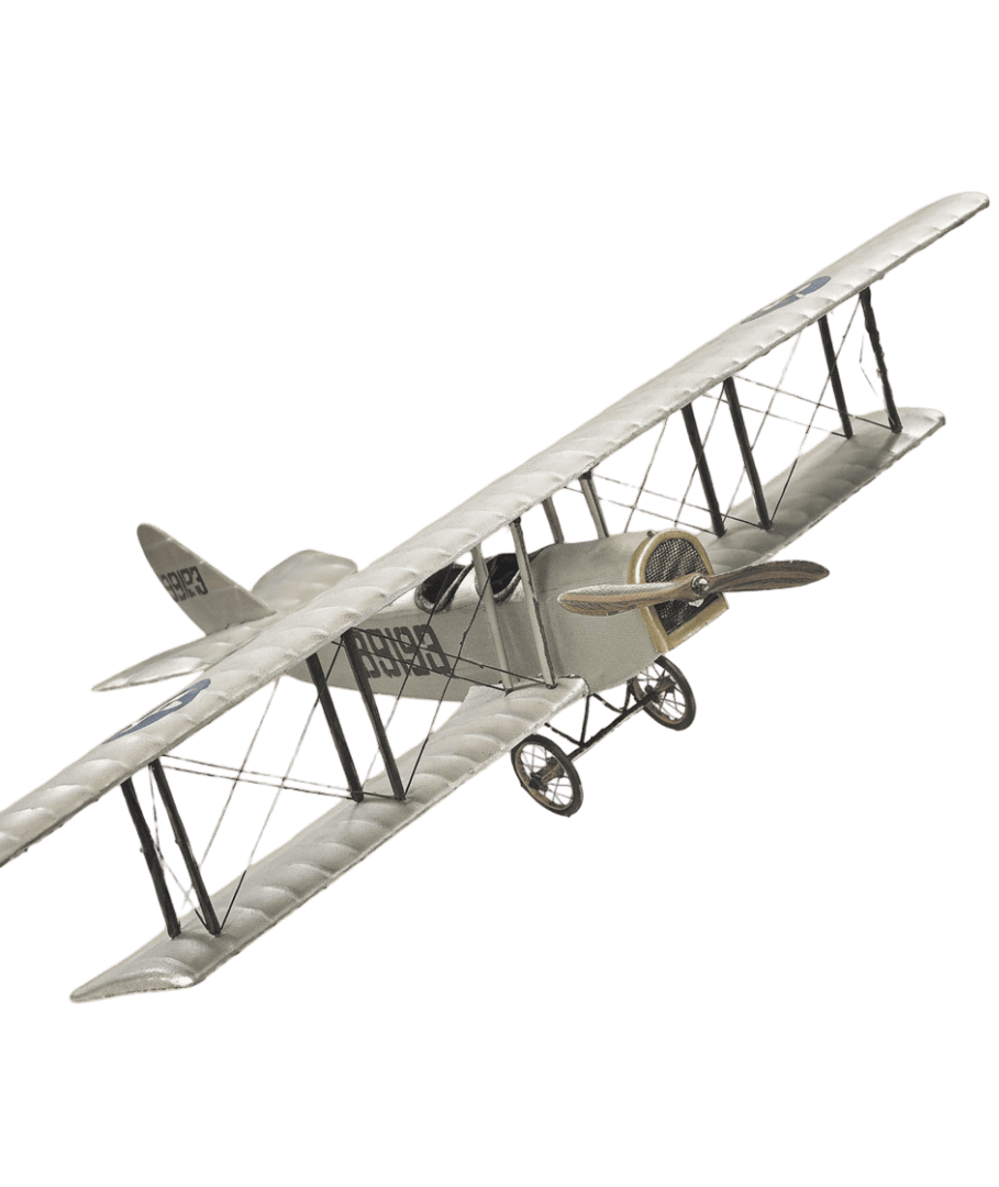 Authentic Models AP001S – WWI „Jenny“ Flugzeug Modell, Silber, 51 x 80 x 18 cm
