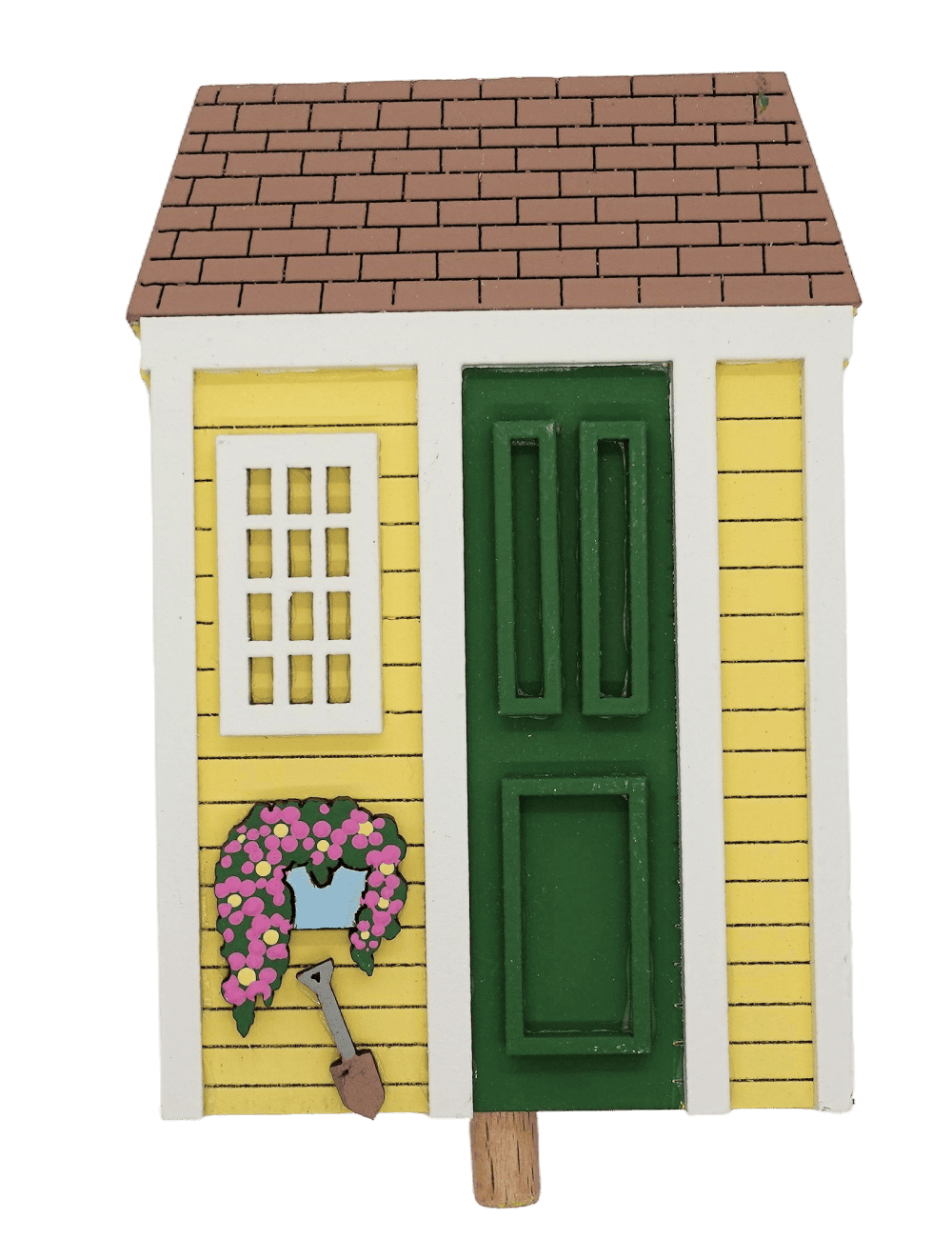 Gartenidylle - Gartenhaus gelb - Steckfigur für den großen Kerzenring von Sebastian Design Gartenidylle - Gartenhaus gelb - Steckfigur für den großen Kerzenring von Sebastian Design